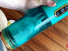 This Toy Eat My Cock Huge Cum with a New HoneyPlayBox First Attempt to Handle It