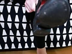 Rubber ankle boots and pantyhose Rubber ankle boots and pantyhose