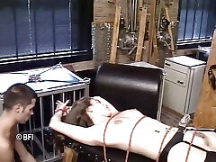 Hairy brunette gets fucked and punished