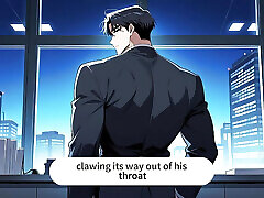 Secretly Watching Your Boss Pleasure Himself in the Office BL AI ANIME