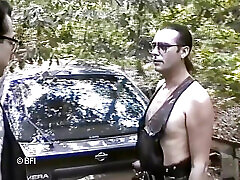 Outdoor punishing lesson in the forest