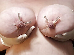 Piercing my bound nipples Piercing my bound nipples