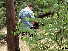 tripping black teen banged in the forest