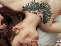 Tiny Vixen Doll Haven Moss Has Her First Threesome With Two Guys