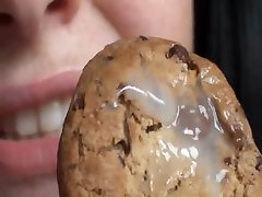 Chubby Brunette Milks Cock & Eats anasuya sex vidoes Covered Cookie