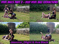 Jasmine dlight & Ava Black - Pool Balls Part 2 - the Deep Extraction malay ekin 1 Bizarre Insertions