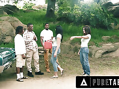 PURE TABOO Big Dick Strangers Have Roadside GANGBANG With MILF Lookalikes Shay Sights & Reagan Foxx!