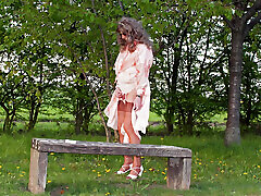 Public Posed In Smooth Sheer Silk & Shiny Nylon Stockings Public Posed In Smooth Sheer Silk & Shiny Nylon Stockings