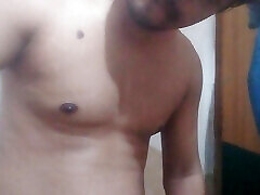 Seeing his land, he starts to fist