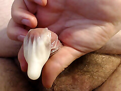 Chub Moaning black small girls bate Cum into condom