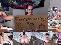 Tiny 4 mint length Stuffed with Huge Dick Before Bed!