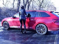 Public Boot Cleaning Slave Earning His Pay Public Boot Cleaning Slave Earning His Pay