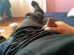 Masturbating a standing cock Masturbating a standing cock