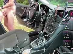 Insatiable trio worship my big thick dirty dady little girls at a rest stop