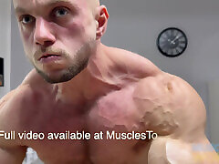 Cocky Blonde Muscle Hunks Gives You a Private Flex Show Cocky Blonde Muscle Hunks Gives You a Private Flex Show