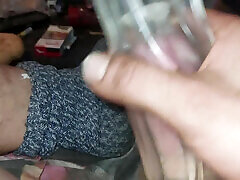 Fake pussy jerking off big orgasm masturbation