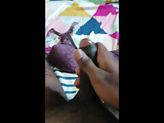 Masturbating on my bhabhi&039;s bra, had fun jerking off on the bra