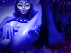 Cute Blue Alien jet of com dewar phaphi ke sexy Fuck Machine
