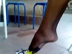 black fetish foot sex toe woman shoeplay