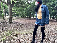 Self-training No. 34: Tight Skirt Lift-up Bra Exposure Walk Self-training No. 34: Tight Skirt Lift-up Bra Exposure Walk