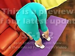 Amazing Big Round Ass Fat yui squirt Stretching in Tight Lycra