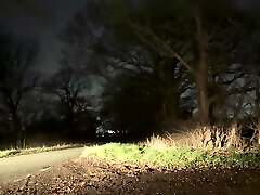 Lots of car pass me when naked wanking outside , the van slowed down for a look