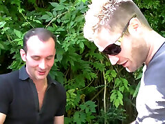 Amazing exhib orgy with straight and gay friends in the garden condom sex