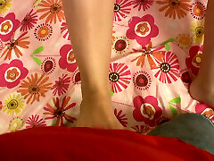 Teen Girl with Small Tits Sucks and Fucks a Stubborn Mature Cock