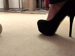 My wife in pablic xxx vedio and gold heels