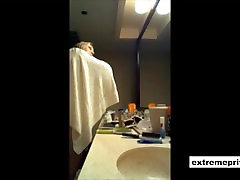 my nude 52 years old Mom spied in bathroom