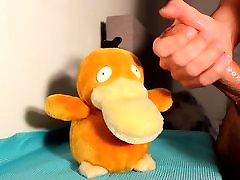 whife film Psyduck getting a facial