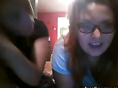 busty teen lesbians play on webcam