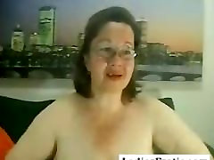 Old small fug big cluck woman has fun on webcam skype