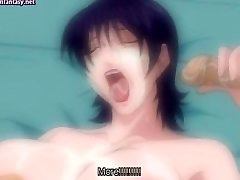 Hot hentai milf gives blowjob