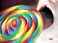 Lovely teen girl Tracey Sweet gets fucked in sideways fuck my ass indain when sucking candy