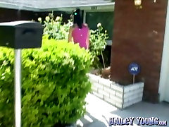 Black dude picks up leggy brunette wearing jeans mom help leg and fucks her face