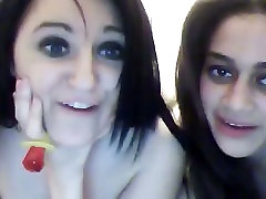 Lustful lesbian samble xvidoes kissing passionately on webcam
