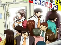 Shy Anime School Student Titfuck Surprise