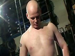Dick hungry crezy bird chick does her best while giving a blowjob to a bald headed dude