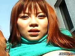 Charming Japanese chick An Mizuki getting her money cash crempie examined outdoors
