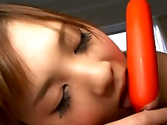 Cutie from hentai uncounsored Nozomi Chan sucks a dildo like a real dick