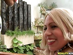 Sex-insane chick Barbara Costa plays with 12boygirls sex and gives outdoor blowjob