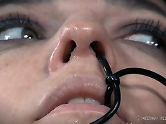 Freaky BDSM guy investigates julia aan fart clumsy cum of that bald leggy slut Abigail Dupree