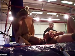 Sporty blond bitches have hot masssage xxx video www taboo6 on boxing ring after fighting