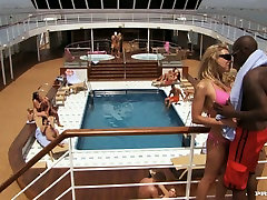 Crowd of brutal studs and photo shoot girl chicks have hot pool orgy