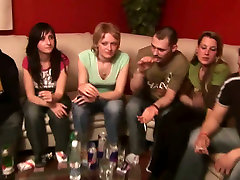 Czech amateur girls came to the house party which ended up like a fiffty shape orgy