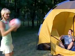 Pigtailed 18yo coed having sex in tent