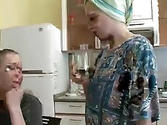 Russian Redhead Milf in kitchen