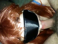 Redhead wife has oral sana anzu schools with a mask