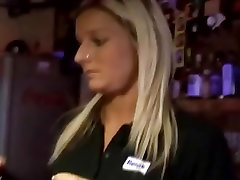 Czech blond barmaid Nikola get fucked in socks male solo toilets
